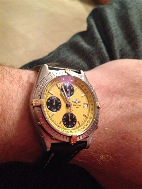 Breitling Cockpit Chronograph Yellow Dial SS